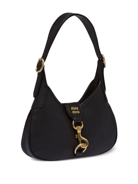 miu miu madras leather hobo bag